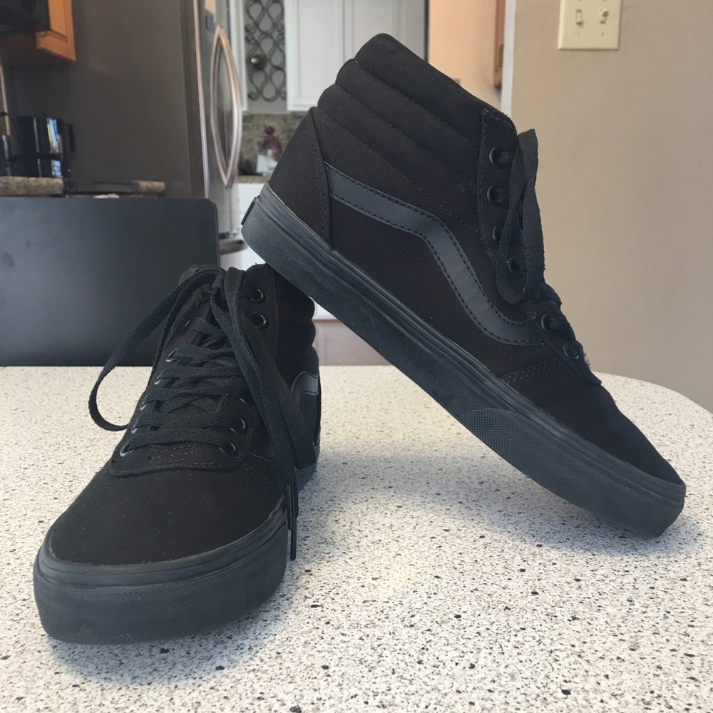 Old Skool Black Canvas Hightop Vans